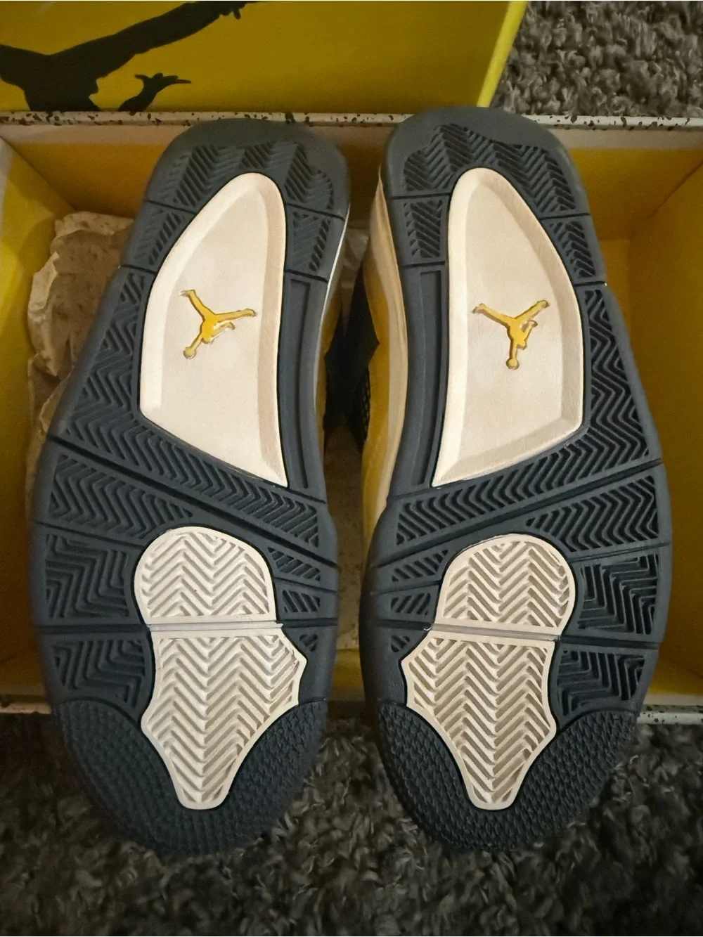 Jordan Kids' Yellow and Black Retro Sneakers